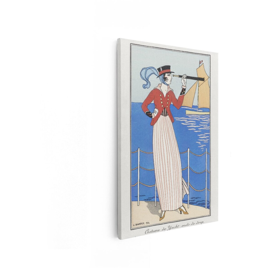 Artaza Canvas Schilderij Vrouw Met Telescoop - 80x120 cm - Vintage Wanddecoratie Zeilboot - Muurdecoratie Art Deco - Schilderijen Op Canvas Artaza Canvas Schilderij Vrouw Met Telescoop - 80x120 cm - Vintage Wanddecoratie Zeilboot - Muurdecoratie Art Deco - Schilderijen Op Canvas afbeelding 1