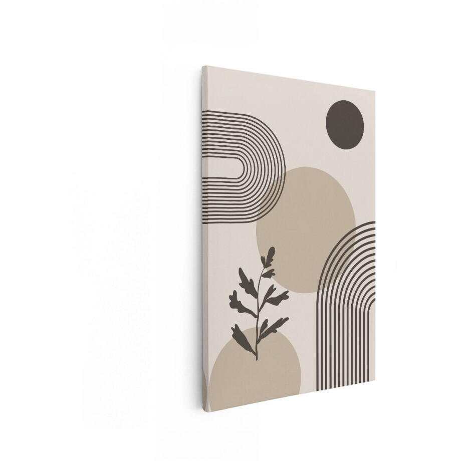 Artaza Canvas Schilderij Abstract - 80x120 cm - Wanddecoratie Boho - Muurdecoratie Geometrisch - Decoratie Beige - Schilderijen Op Canvas Artaza Canvas Schilderij Abstract - 80x120 cm - Wanddecoratie Boho - Muurdecoratie Geometrisch - Decoratie Beige - Schilderijen Op Canvas afbeelding 1