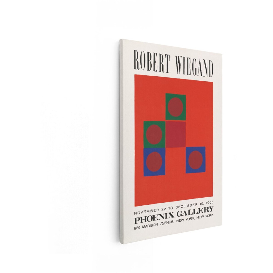 Artaza Canvas Schilderij Abstract Robert Wiegand - 80x120 cm - Wanddecoratie Tentoonstellingsposter - Muurdecoratie Modern - Decoratie Geometrisch afbeelding 1