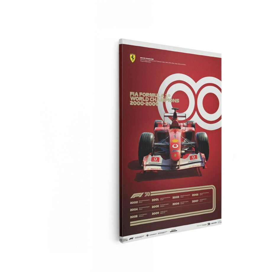 Artaza Canvas Schilderij Formule 1 Ferrari - 40x60 cm - Wanddecoratie Michael Schumacher - Muurdecoratie Auto - Decoratie Wereldkampioen Artaza Canvas Schilderij Formule 1 Ferrari - 40x60 cm - Wanddecoratie Michael Schumacher - Muurdecoratie Auto - Decoratie Wereldkampioen afbeelding 1