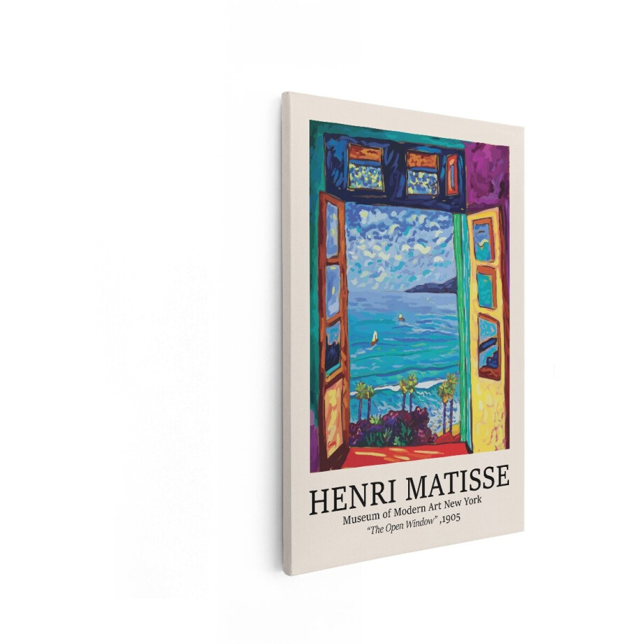Artaza Canvas Schilderij Henri Matisse - 80x120 cm - Wanddecoratie Het Open Raam - Muurdecoratie Zee - Kleurrijk Landschap Artaza Canvas Schilderij Henri Matisse - 80x120 cm - Wanddecoratie Het Open Raam - Muurdecoratie Zee - Kleurrijk Landschap afbeelding 1