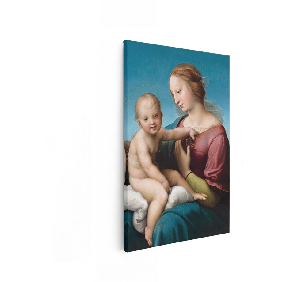 Artaza Canvas Schilderij Maria Met Kind - 40x60 cm - Wanddecoratie Renaissance - Muurdecoratie Klassiek Schilderij - Decoratie Woonkamer afbeelding 1