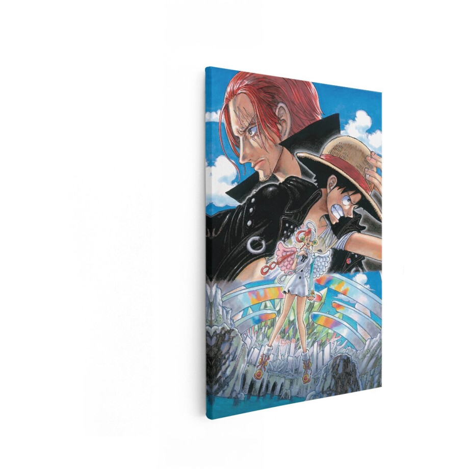 Artaza Canvas Schilderij One Piece - 60x90 cm - Wanddecoratie Anime Shanks - Muurdecoratie Luffy - Schilderijen Op Canvas Jongenskamer afbeelding 1