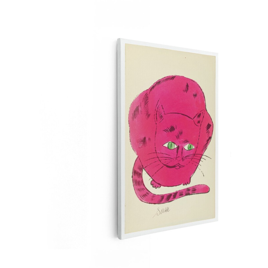 Artaza Canvas Schilderij Kat Sam Pop Art - 60x90 cm - Wanddecoratie Dieren - Muurdecoratie Roze - Decoratie Woonkamer - Roze Artaza Canvas Schilderij Kat Sam Pop Art - 60x90 cm - Wanddecoratie Dieren - Muurdecoratie Roze - Decoratie Woonkamer - Roze afbeelding 1
