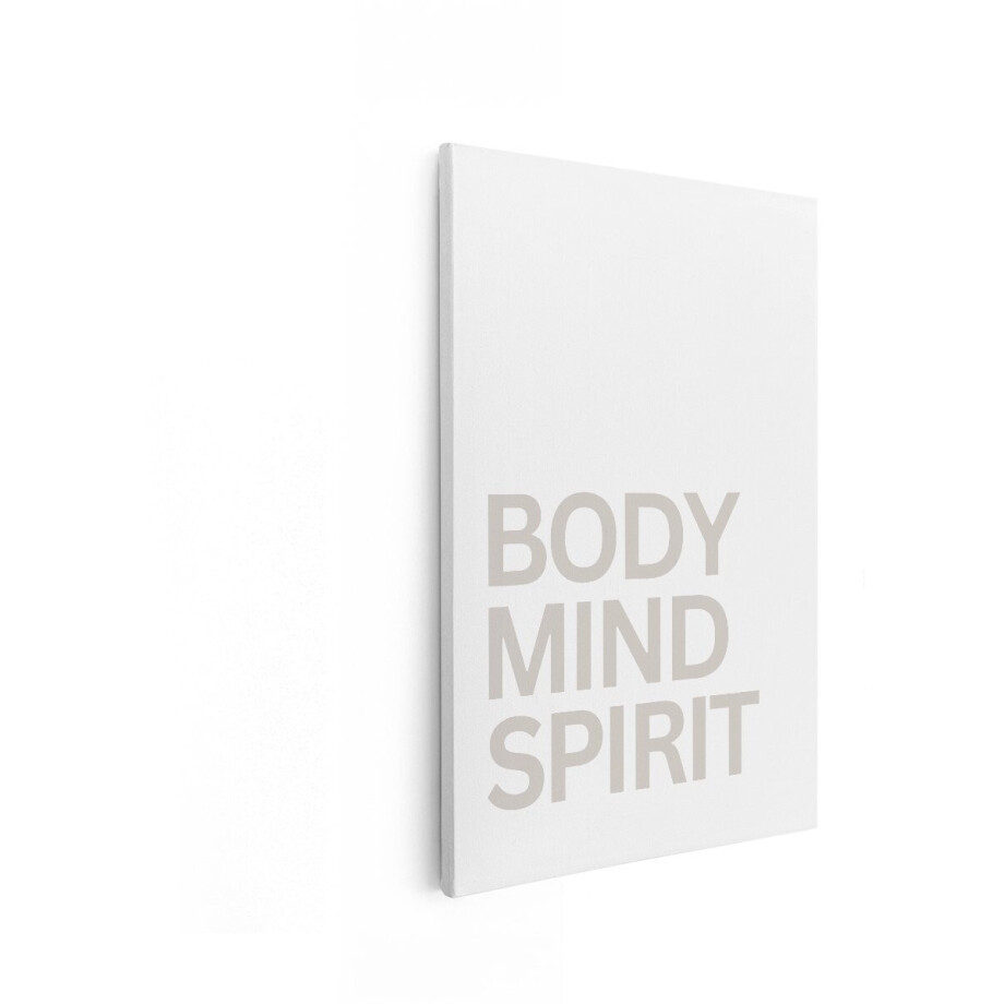 Artaza Canvas Schilderij Tekst - 20x30 cm - Wanddecoratie Body Mind Spirit - Muurdecoratie Beige - Schilderijen Minimalistisch Artaza Canvas Schilderij Tekst - 20x30 cm - Wanddecoratie Body Mind Spirit - Muurdecoratie Beige - Schilderijen Minimalistisch afbeelding 1