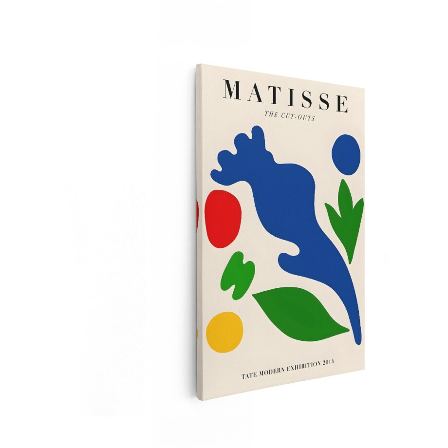 Artaza Canvas Schilderij Abstract Matisse - 60x90 cm - Wanddecoratie Modern - Muurdecoratie Cut-Outs - Kleurrijk Schilderijen Op Canvas afbeelding 1