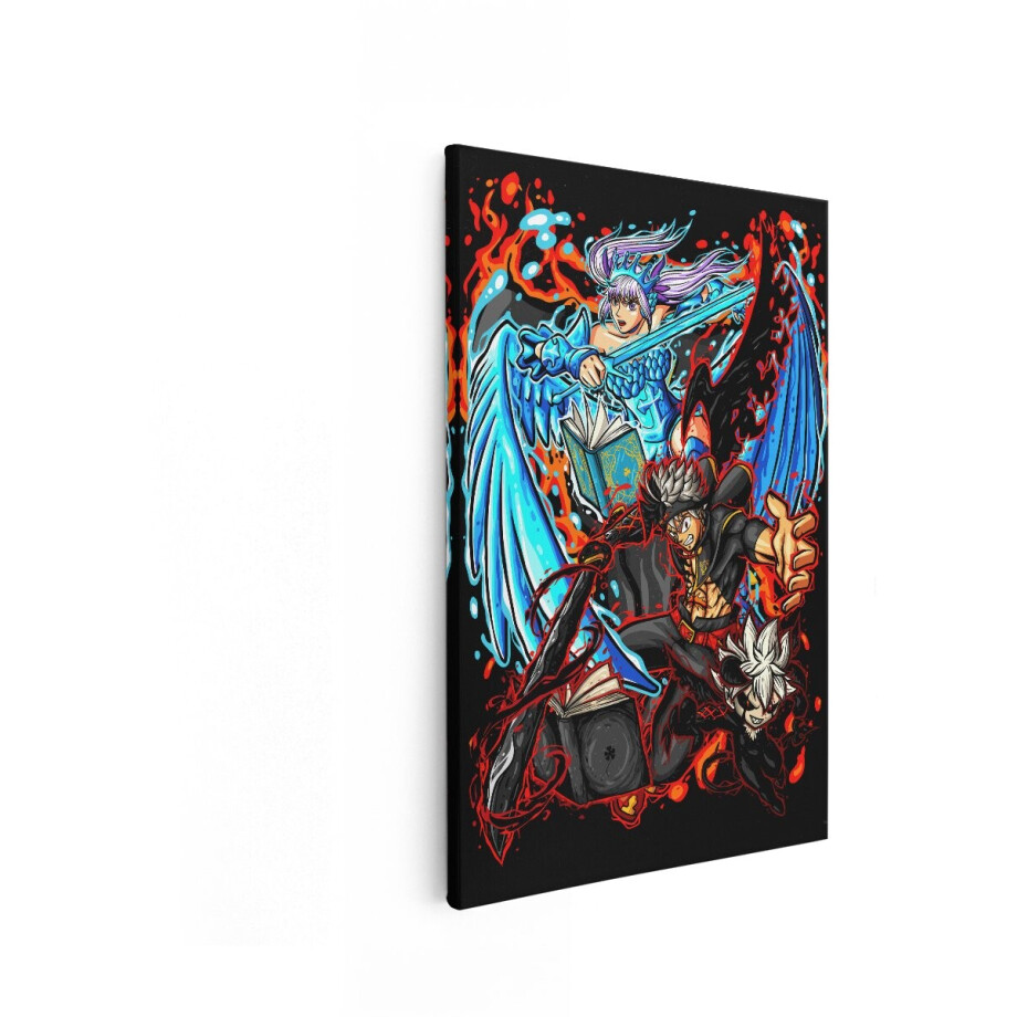 Artaza Canvas Schilderij Anime Asta - 20x30 cm - Wanddecoratie Black Clover - Muurdecoratie Jongenskamer - Kamer Accessoires afbeelding 1
