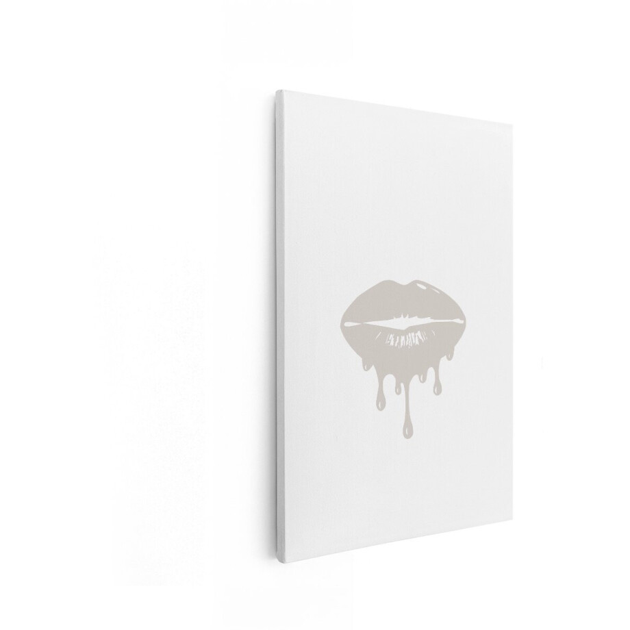 Artaza Canvas Schilderij Lippen - 40x60 cm - Wanddecoratie Minimalistisch - Muurdecoratie Modern - Decoratie Beige Slaapkamer Artaza Canvas Schilderij Lippen - 40x60 cm - Wanddecoratie Minimalistisch - Muurdecoratie Modern - Decoratie Beige Slaapkamer afbeelding 1