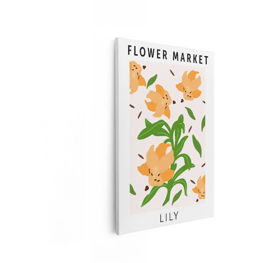 Artaza Canvas Schilderij Lelie - 60x90 cm - Wanddecoratie Bloemen Flower Market - Muurdecoratie Boho - Decoratie Woonkamer Oranje Artaza Canvas Schilderij Lelie - 60x90 cm - Wanddecoratie Bloemen Flower Market - Muurdecoratie Boho - Decoratie Woonkamer Oranje afbeelding 1