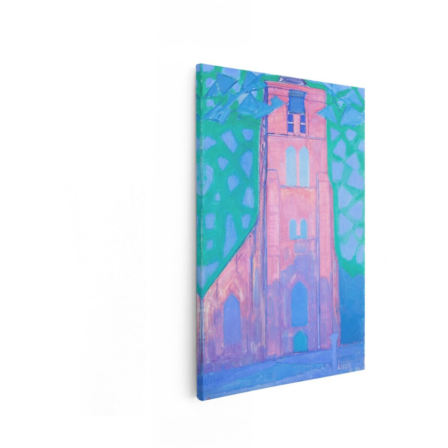Artaza Canvas Schilderij Roze Kerk - 40x60 cm - Wanddecoratie Mondriaan - Muurdecoratie Modern Schilderij - Decoratie Oude Meesters Artaza Canvas Schilderij Roze Kerk - 40x60 cm - Wanddecoratie Mondriaan - Muurdecoratie Modern Schilderij - Decoratie Oude Meesters afbeelding 1