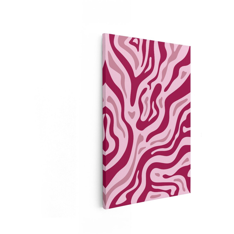 Artaza Canvas Schilderij Abstract - 60x90 cm - Wanddecoratie Roze - Muurdecoratie Retro - Decoratie Woonkamer - Schilderijen Op Canvas Artaza Canvas Schilderij Abstract - 60x90 cm - Wanddecoratie Roze - Muurdecoratie Retro - Decoratie Woonkamer - Schilderijen Op Canvas afbeelding 1