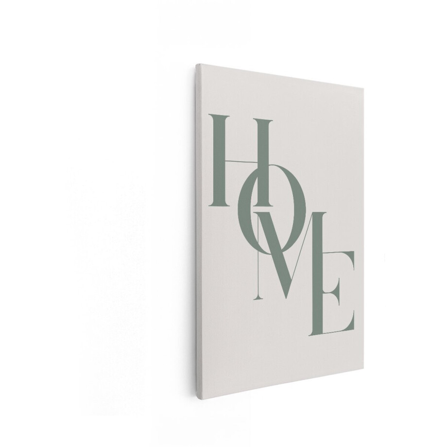 Artaza Canvas Schilderij Elegante Typografie Die het Woord Thuis in een Stijlvolle - Moderne Stijl Spelt - 60x90 cm - Wanddecoratie Woonkamer - Schilderijen - Muurdecoratie afbeelding 1