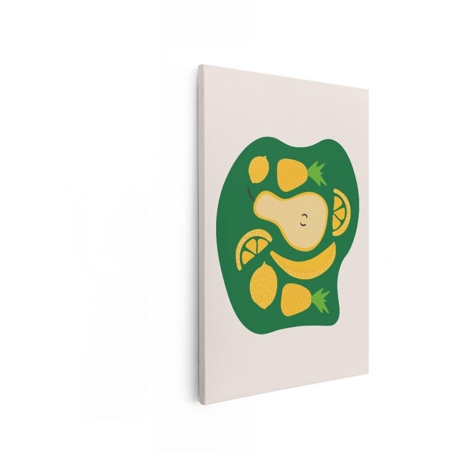 Artaza Canvas Schilderij Fruit - 80x120 cm - Wanddecoratie Kinderkamer - Muurdecoratie Ananas - Decoratie Groen - Schilderijen Op Canvas Artaza Canvas Schilderij Fruit - 80x120 cm - Wanddecoratie Kinderkamer - Muurdecoratie Ananas - Decoratie Groen - Schilderijen Op Canvas afbeelding 1