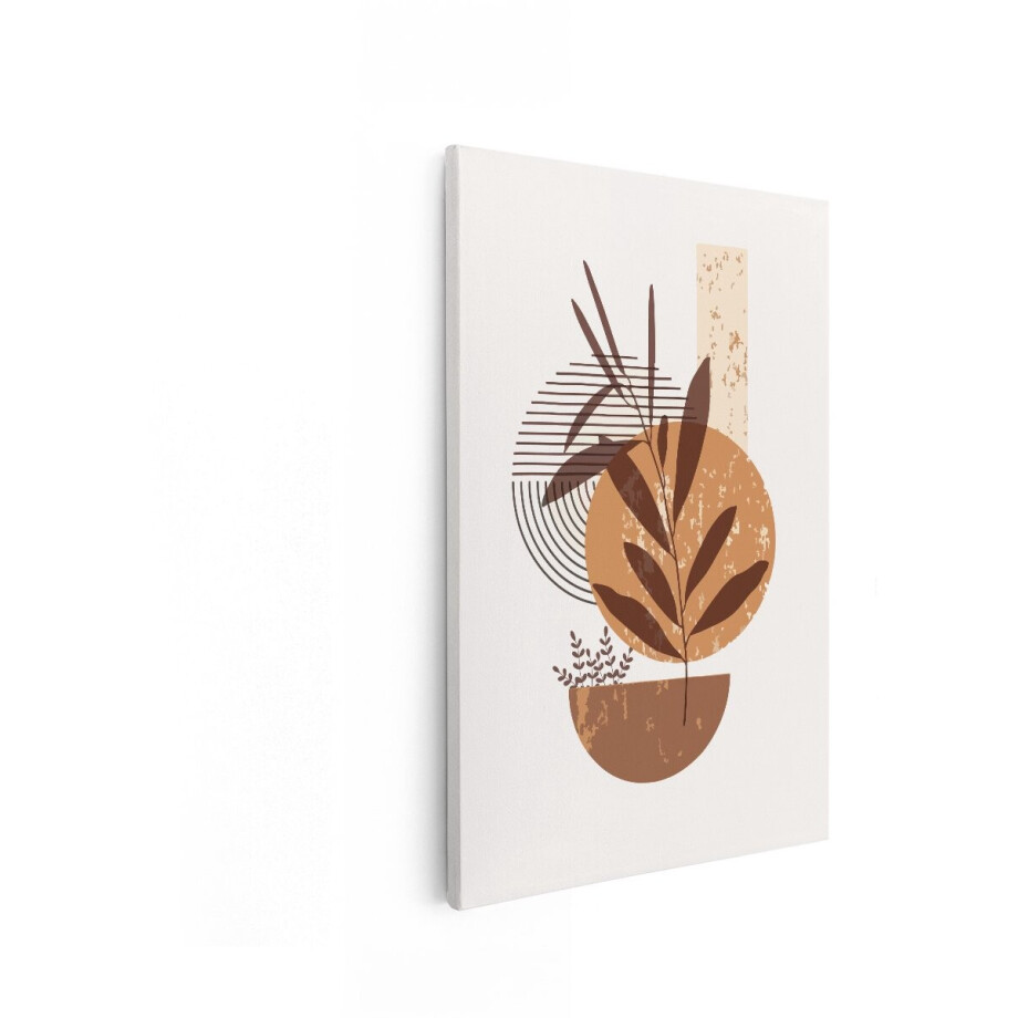 Artaza Canvas Schilderij Abstract - 40x60 cm - Wanddecoratie Boho - Muurdecoratie Plant - Decoratie Terracotta Woonkamer Artaza Canvas Schilderij Abstract - 40x60 cm - Wanddecoratie Boho - Muurdecoratie Plant - Decoratie Terracotta Woonkamer afbeelding 1