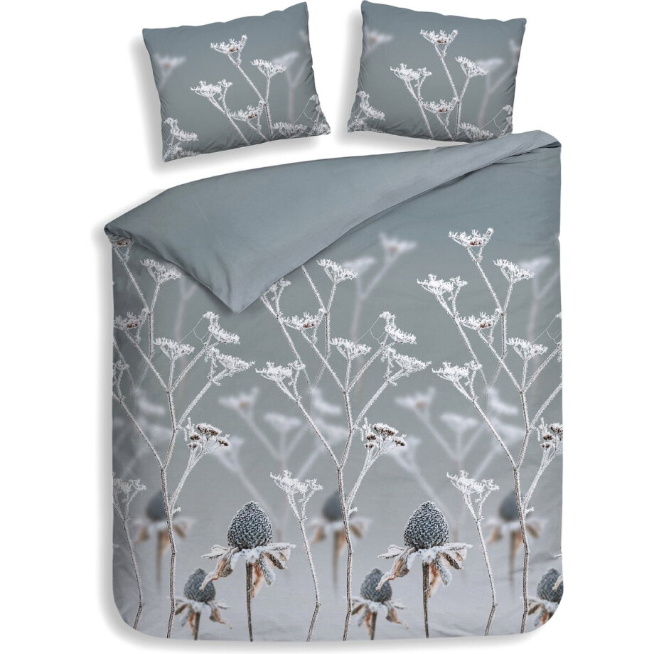 Heckett & Lane Flanel dekbedovertrek Blog (Frost Blue) - 240x200/220 cm afbeelding 1