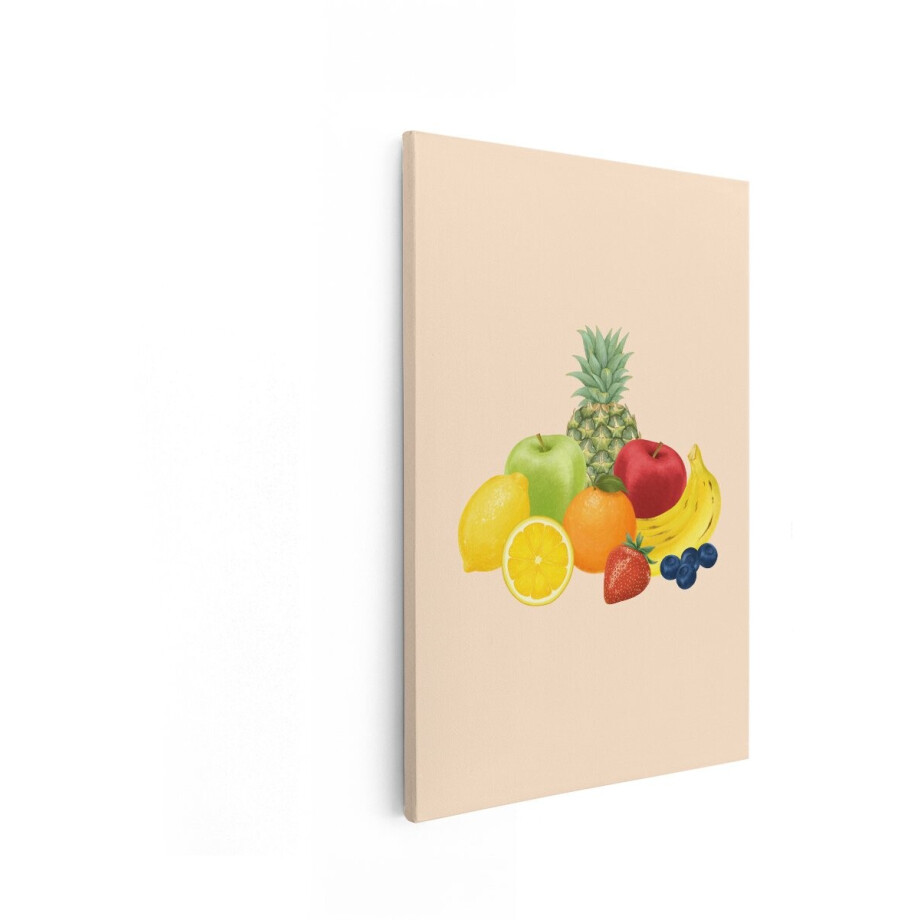 Artaza Canvas Schilderij Gezonde Mix van Verse Vruchten - Waaronder Ananas - Appels - Banaan en Aardbei - 60x90 cm - Wanddecoratie Woonkamer - Schilderijen - Muurdecoratie Artaza Canvas Schilderij Gezonde Mix van Verse Vruchten - Waaronder Ananas - Appels - Banaan en Aardbei - 60x90 cm - Wanddecoratie Woonkamer - Schilderijen - Muurdecoratie afbeelding 1