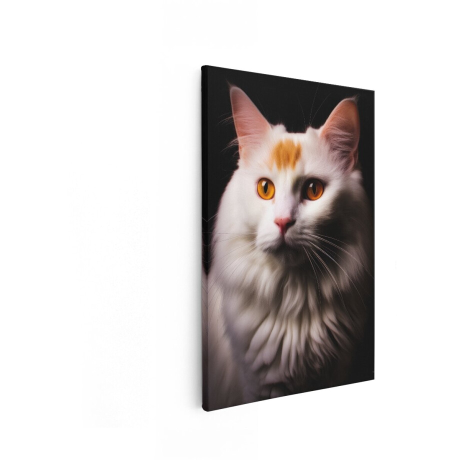 Artaza Canvas Schilderij Witte Kat - 20x30 cm - Wanddecoratie Dierenportret - Muurdecoratie Kattenportret - Kamer Accessoires Slaapkamer Artaza Canvas Schilderij Witte Kat - 20x30 cm - Wanddecoratie Dierenportret - Muurdecoratie Kattenportret - Kamer Accessoires Slaapkamer afbeelding 1