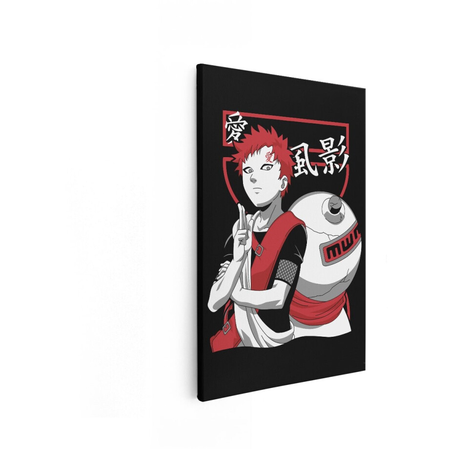 Artaza Canvas Schilderij Gaara - 60x90 cm - Anime Wanddecoratie Naruto - Muurdecoratie Manga - Schilderij Japan - Zwart Rood Artaza Canvas Schilderij Gaara - 60x90 cm - Anime Wanddecoratie Naruto - Muurdecoratie Manga - Schilderij Japan - Zwart Rood afbeelding 1