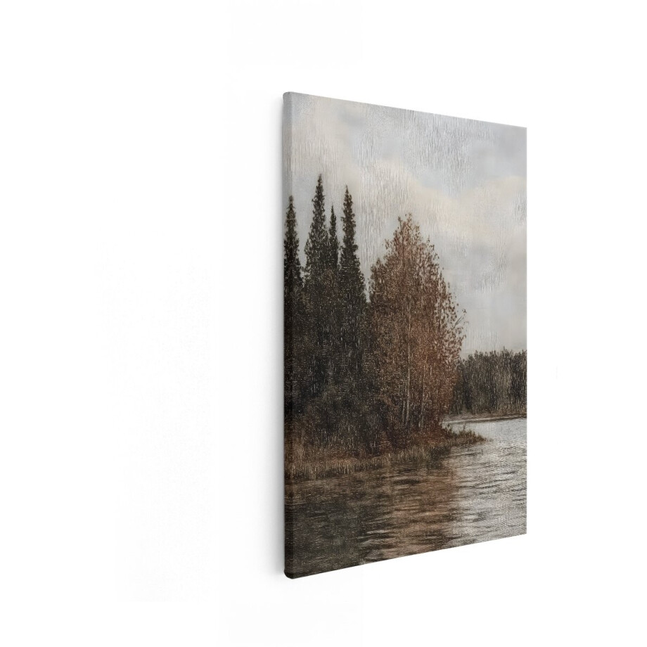 Artaza Canvas Schilderij Landschap - 40x60 cm - Wanddecoratie Bos - Muurdecoratie Meer - Decoratie Natuur Landelijk Artaza Canvas Schilderij Landschap - 40x60 cm - Wanddecoratie Bos - Muurdecoratie Meer - Decoratie Natuur Landelijk afbeelding 1