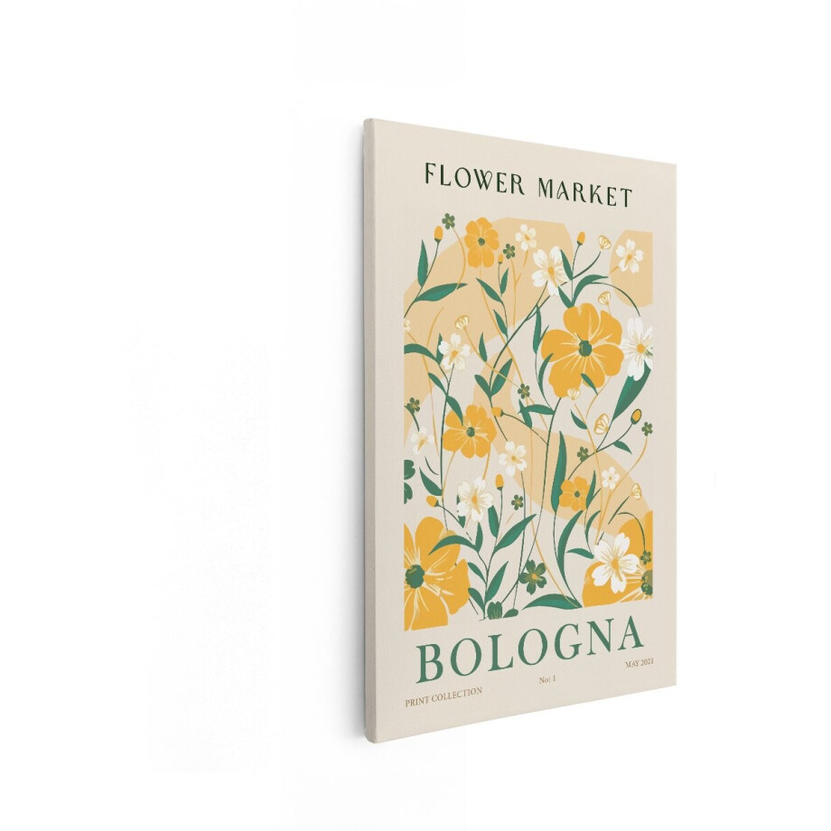 Artaza Canvas Schilderij Bloemenmarkt Bologna - 40x60 cm - Wanddecoratie Bloemen - Muurdecoratie Boho - Decoratie Woonkamer - Geel Artaza Canvas Schilderij Bloemenmarkt Bologna - 40x60 cm - Wanddecoratie Bloemen - Muurdecoratie Boho - Decoratie Woonkamer - Geel afbeelding 1