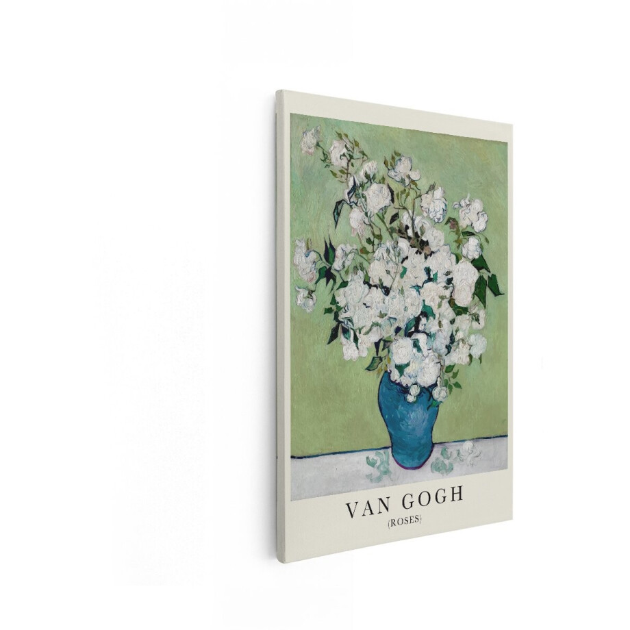 Artaza Canvas Schilderij Rozen Van Gogh - 80x120 cm - Wanddecoratie Stilleven - Muurdecoratie Bloemen - Decoratie Woonkamer - Wit Artaza Canvas Schilderij Rozen Van Gogh - 80x120 cm - Wanddecoratie Stilleven - Muurdecoratie Bloemen - Decoratie Woonkamer - Wit afbeelding 1