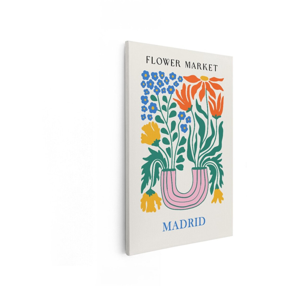 Artaza Canvas Schilderij Flower Market Madrid - 20x30 cm - Wanddecoratie Bohemian - Muurdecoratie Bloemen - Decoratie Woonkamer Abstract Artaza Canvas Schilderij Flower Market Madrid - 20x30 cm - Wanddecoratie Bohemian - Muurdecoratie Bloemen - Decoratie Woonkamer Abstract afbeelding 1