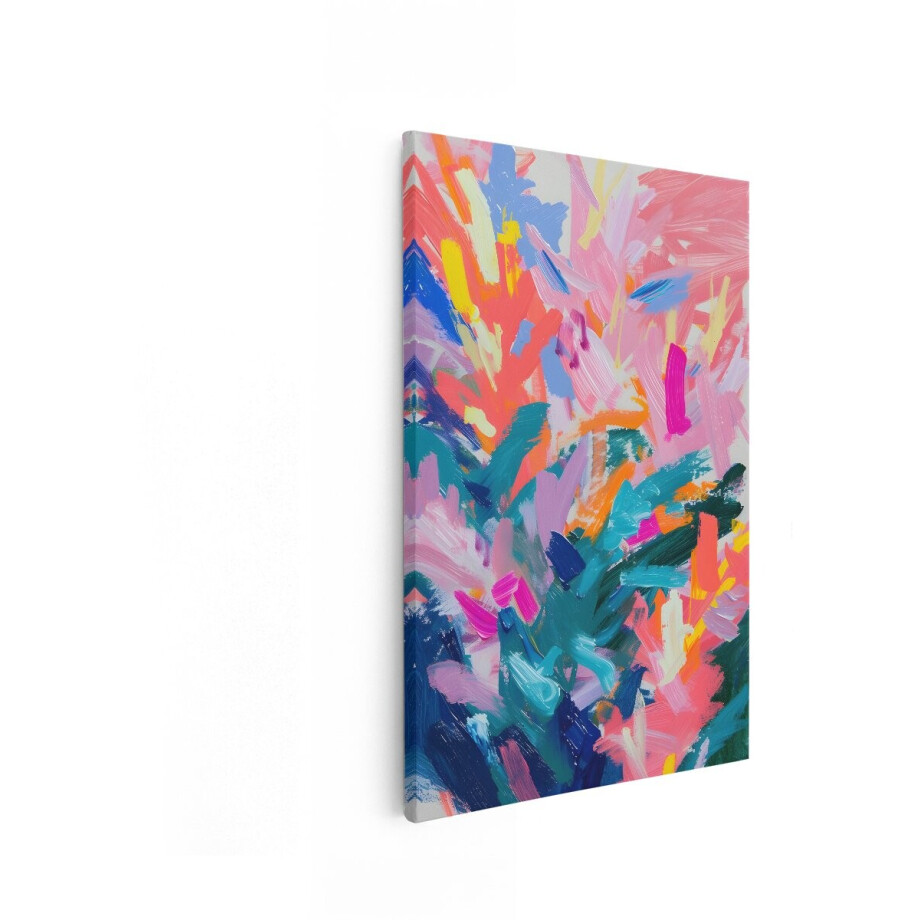 Artaza Canvas Schilderij Abstract - 40x60 cm - Wanddecoratie Modern - Muurdecoratie Kleurrijk - Decoratie Bloemen Woonkamer - Roze Artaza Canvas Schilderij Abstract - 40x60 cm - Wanddecoratie Modern - Muurdecoratie Kleurrijk - Decoratie Bloemen Woonkamer - Roze afbeelding 1