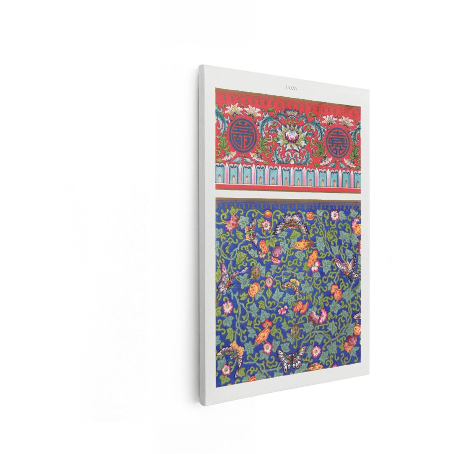 Artaza Canvas Schilderij Bloemen Patroon - 20x30 cm - Wanddecoratie Vlinders Vintage - Muurdecoratie Oosters - Schilderijen Op Canvas Artaza Canvas Schilderij Bloemen Patroon - 20x30 cm - Wanddecoratie Vlinders Vintage - Muurdecoratie Oosters - Schilderijen Op Canvas afbeelding 1