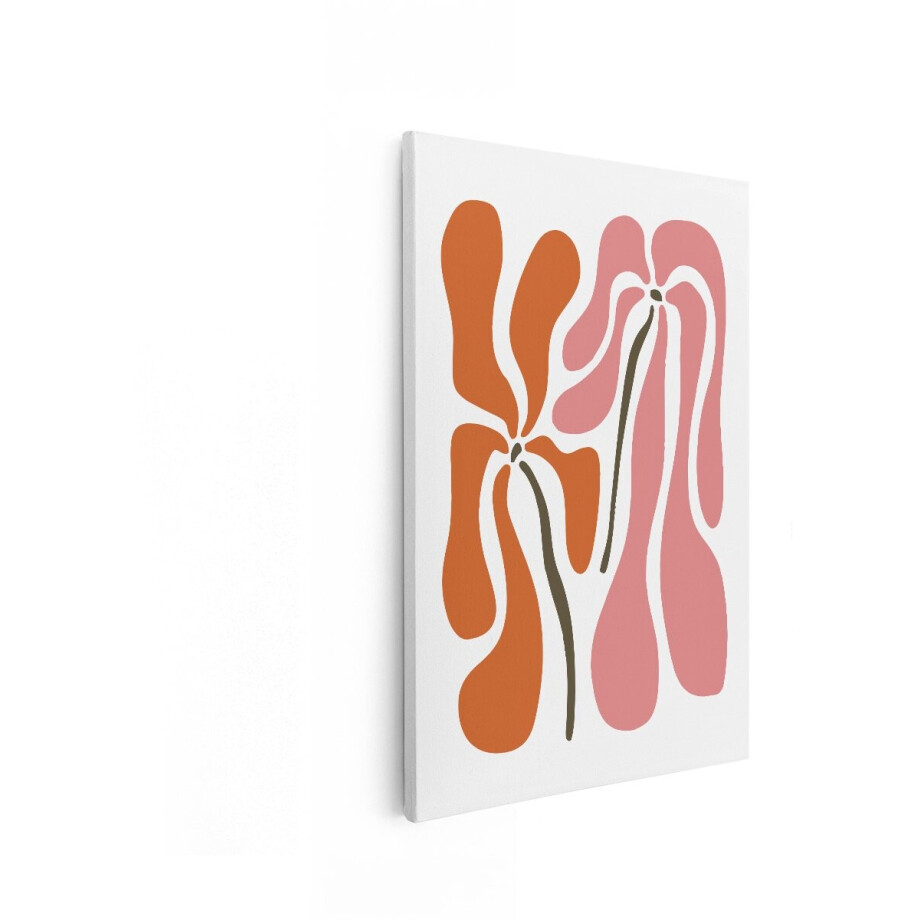 Artaza Canvas Schilderij Abstracte Bloemen - 60x90 cm - Wanddecoratie Boho - Muurdecoratie Woonkamer - Decoratie Organische Vormen - Roze Artaza Canvas Schilderij Abstracte Bloemen - 60x90 cm - Wanddecoratie Boho - Muurdecoratie Woonkamer - Decoratie Organische Vormen - Roze afbeelding 1