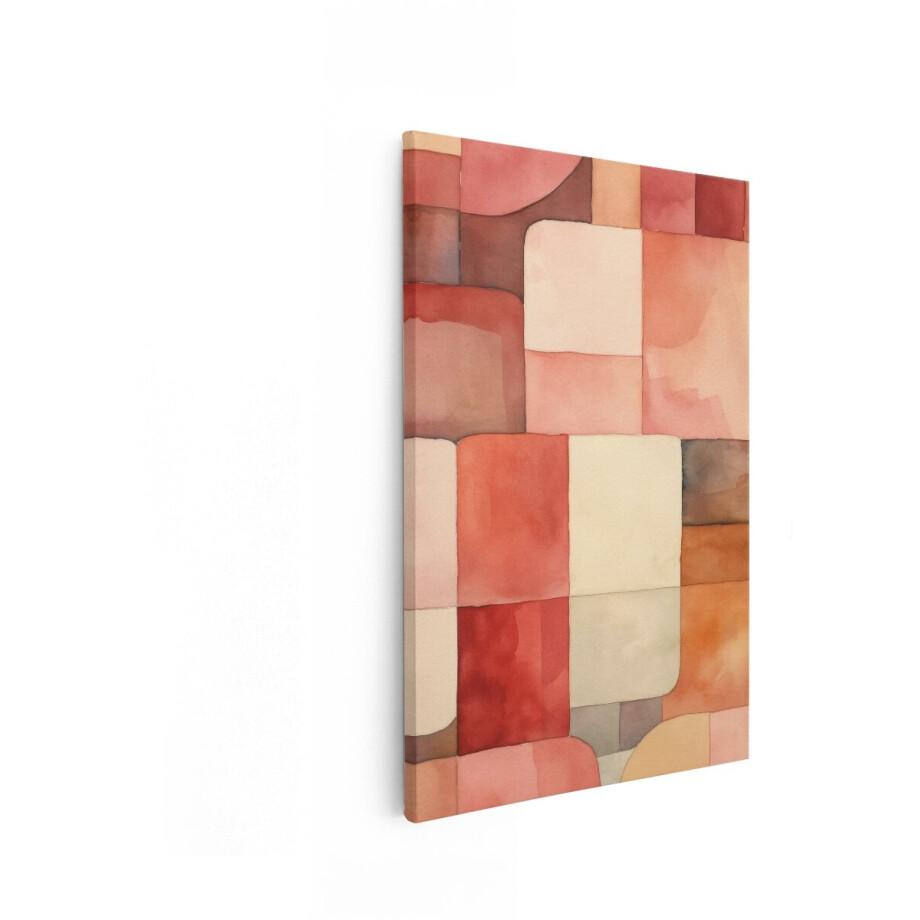 Artaza Canvas Schilderij Abstract - 60x90 cm - Wanddecoratie Geometrisch - Muurdecoratie Modern - Decoratie Terracotta Woonkamer - Warme Aardetinten Artaza Canvas Schilderij Abstract - 60x90 cm - Wanddecoratie Geometrisch - Muurdecoratie Modern - Decoratie Terracotta Woonkamer - Warme Aardetinten afbeelding 1