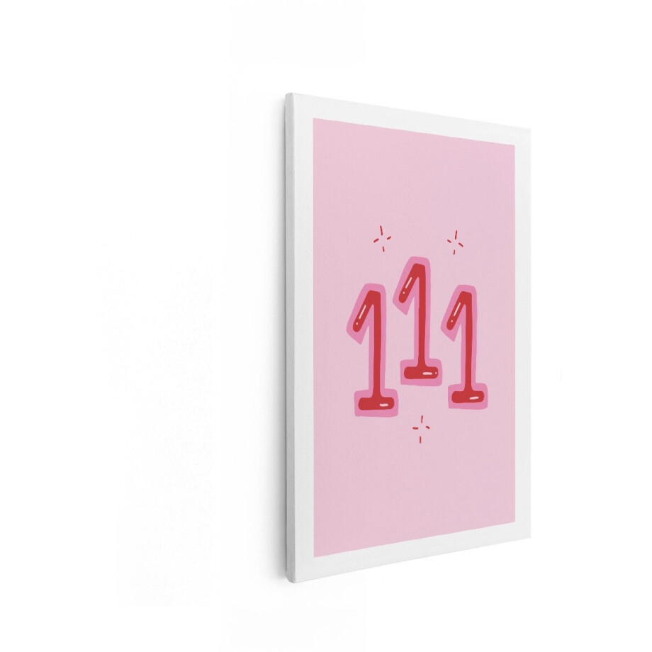 Artaza Canvas Schilderij 111 Angel Number - 20x30 cm - Wanddecoratie Spiritueel Roze - Muurdecoratie Babykamer - Schilderijen Op Canvas Artaza Canvas Schilderij 111 Angel Number - 20x30 cm - Wanddecoratie Spiritueel Roze - Muurdecoratie Babykamer - Schilderijen Op Canvas afbeelding 1