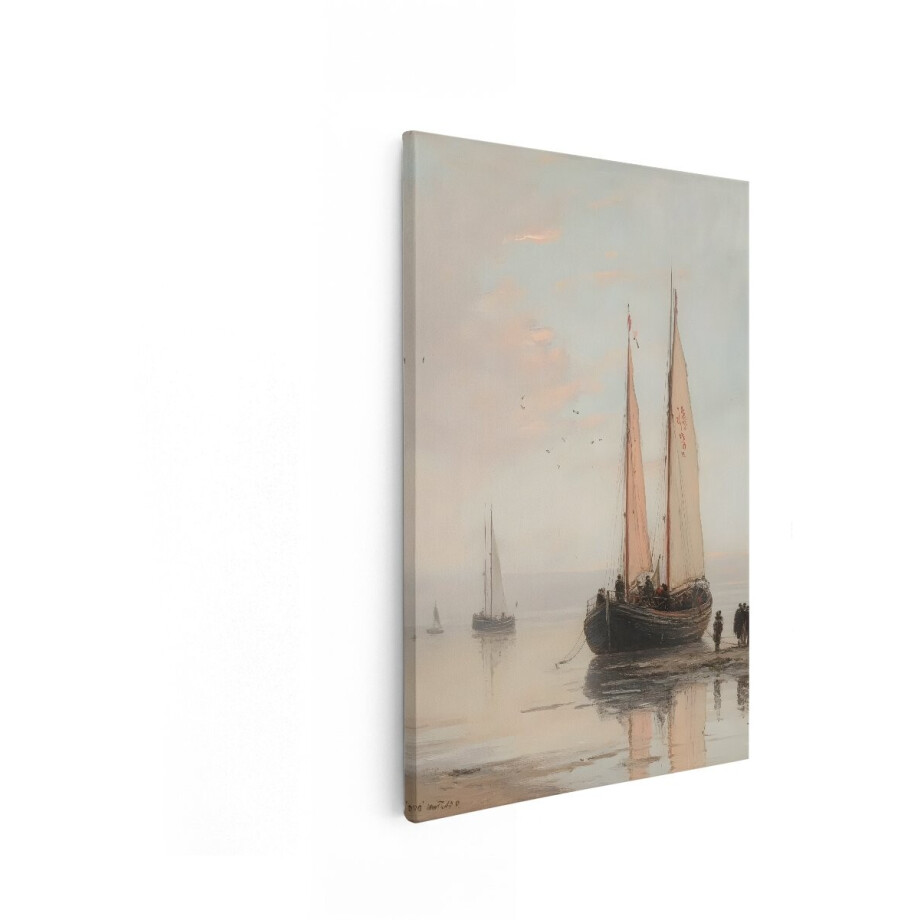 Artaza Canvas Schilderij Zeilboten - 80x120 cm - Wanddecoratie Zee - Muurdecoratie Oude Meesters - Decoratie Landschap - Schilderijen Op Canvas Artaza Canvas Schilderij Zeilboten - 80x120 cm - Wanddecoratie Zee - Muurdecoratie Oude Meesters - Decoratie Landschap - Schilderijen Op Canvas afbeelding 1