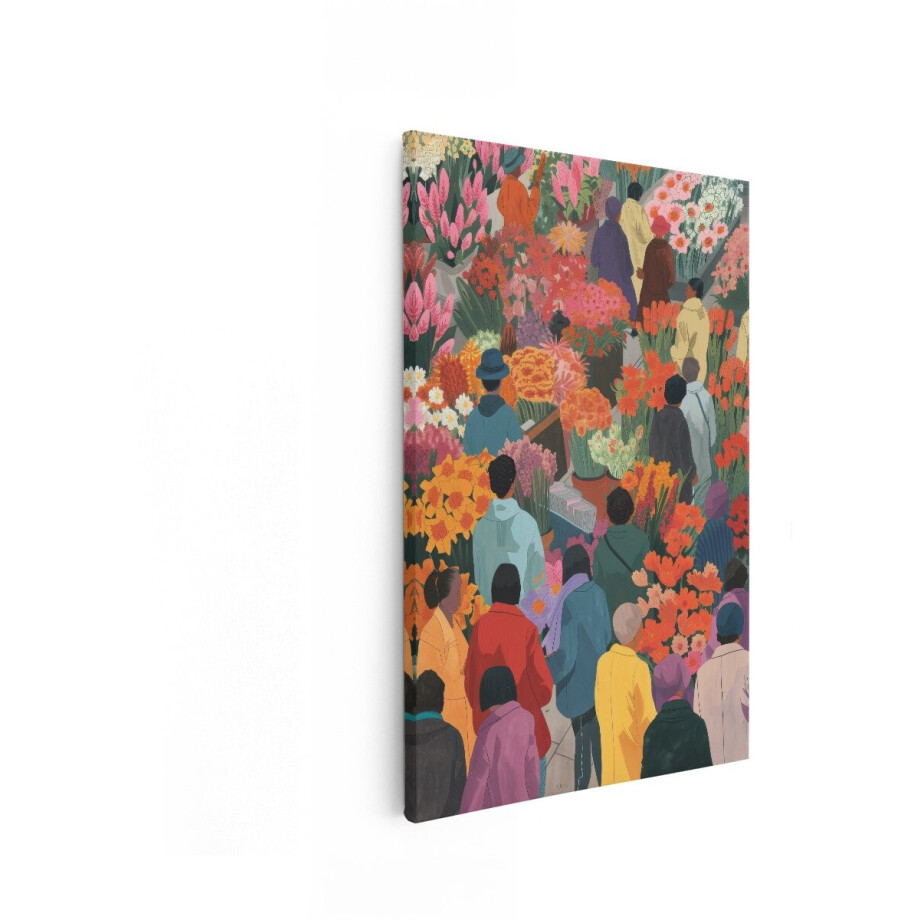 Artaza Canvas Schilderij Bloemenmarkt - 40x60 cm - Wanddecoratie Bloemen - Muurdecoratie Kleurrijk - Decoratie Woonkamer - Schilderijen Op Canvas Artaza Canvas Schilderij Bloemenmarkt - 40x60 cm - Wanddecoratie Bloemen - Muurdecoratie Kleurrijk - Decoratie Woonkamer - Schilderijen Op Canvas afbeelding 1
