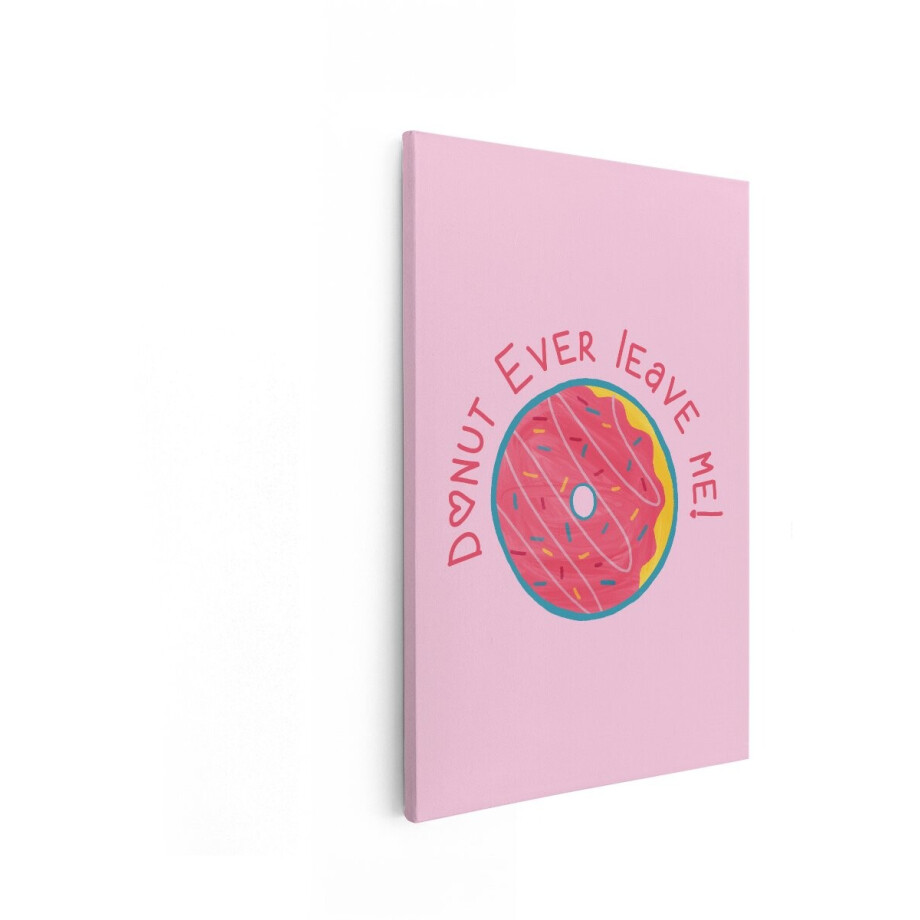 Artaza Canvas Schilderij Grappige Donut - 20x30 cm - Wanddecoratie Quote - Muurdecoratie Roze Tienerkamer - Schilderijen Op Canvas Tekst Artaza Canvas Schilderij Grappige Donut - 20x30 cm - Wanddecoratie Quote - Muurdecoratie Roze Tienerkamer - Schilderijen Op Canvas Tekst afbeelding 1