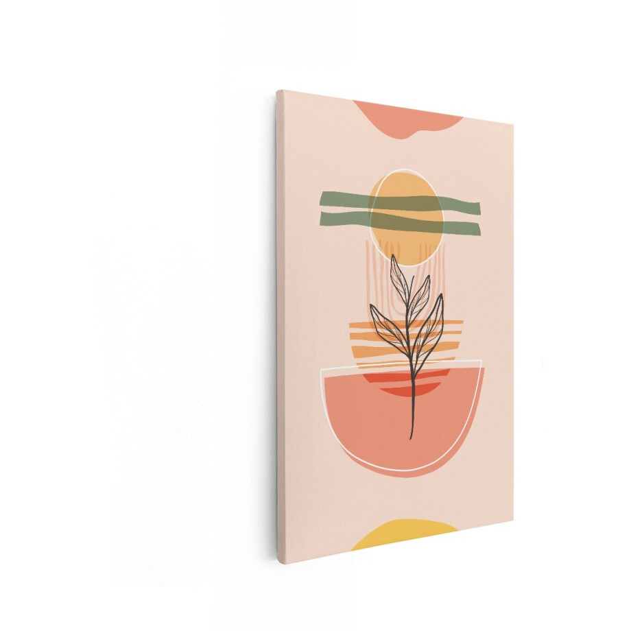 Artaza Canvas Schilderij Abstract - 40x60 cm - Wanddecoratie Boho - Muurdecoratie Plant - Decoratie Zon Line Art - Schilderijen Op Canvas Artaza Canvas Schilderij Abstract - 40x60 cm - Wanddecoratie Boho - Muurdecoratie Plant - Decoratie Zon Line Art - Schilderijen Op Canvas afbeelding 1