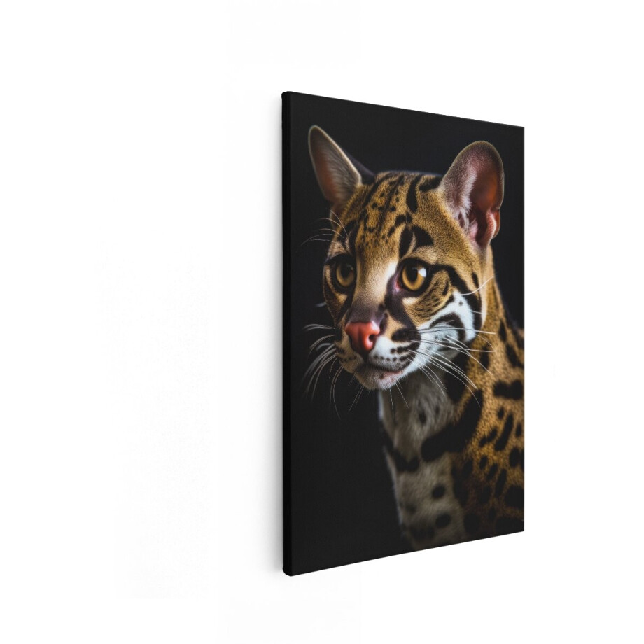 Artaza Canvas Schilderij Ocelot - 60x90 cm - Wanddecoratie Wilde Kat - Muurdecoratie Dieren - Decoratie Natuur - Schilderijen Op Canvas Artaza Canvas Schilderij Ocelot - 60x90 cm - Wanddecoratie Wilde Kat - Muurdecoratie Dieren - Decoratie Natuur - Schilderijen Op Canvas afbeelding 1