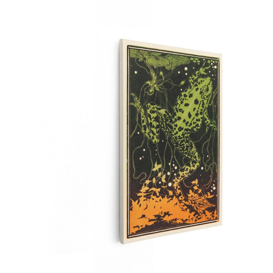 Artaza Canvas Schilderij Kikker - 80x120 cm - Wanddecoratie Dieren - Muurdecoratie Art Nouveau - Decoratie Natuur - Schilderijen Op Canvas Groen Artaza Canvas Schilderij Kikker - 80x120 cm - Wanddecoratie Dieren - Muurdecoratie Art Nouveau - Decoratie Natuur - Schilderijen Op Canvas Groen afbeelding 1