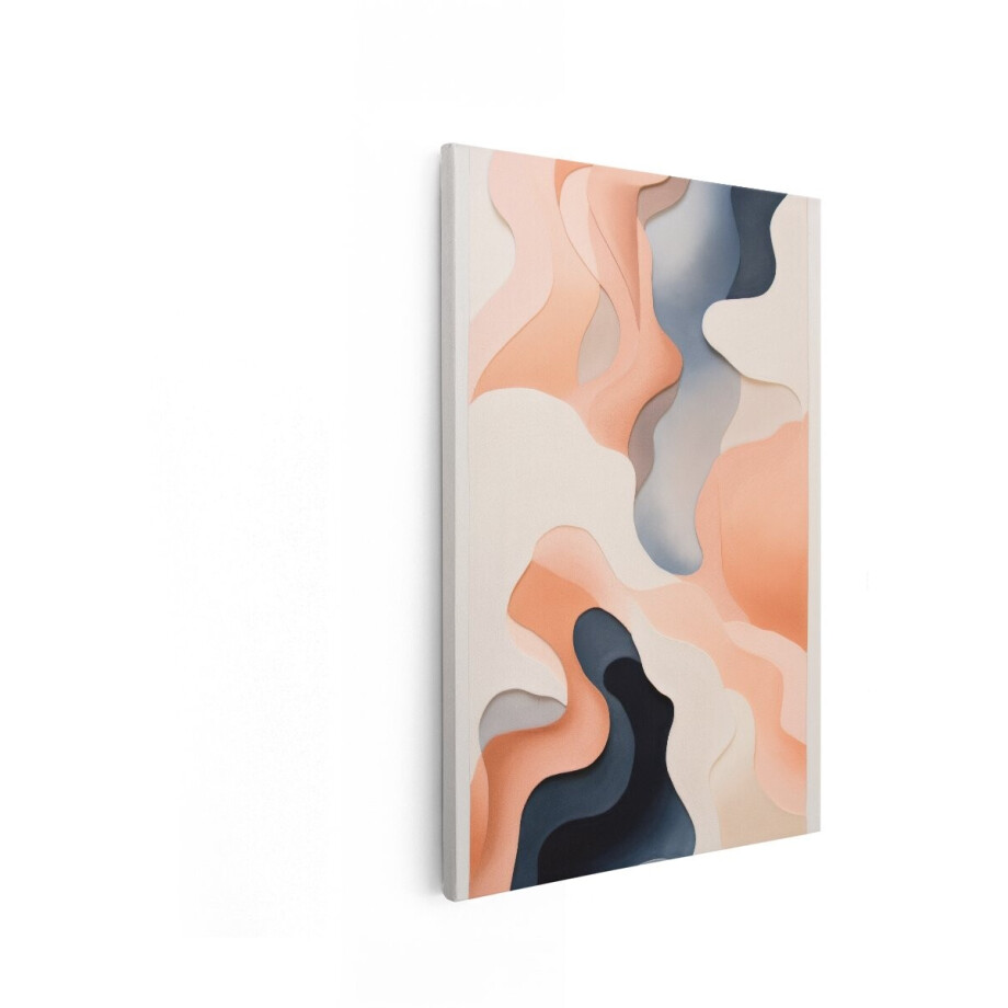 Artaza Canvas Schilderij Abstracte Vormen - 20x30 cm - Wanddecoratie Minimalistisch - Muurdecoratie Modern - Schilderijen Op Canvas afbeelding 1