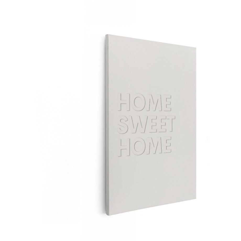 Artaza Canvas Schilderij Home Sweet Home-Letters op een Neutrale Achtergrond - Minimalistisch Ontwerp - 40x60 cm - Wanddecoratie Woonkamer - Schilderijen - Muurdecoratie afbeelding 1