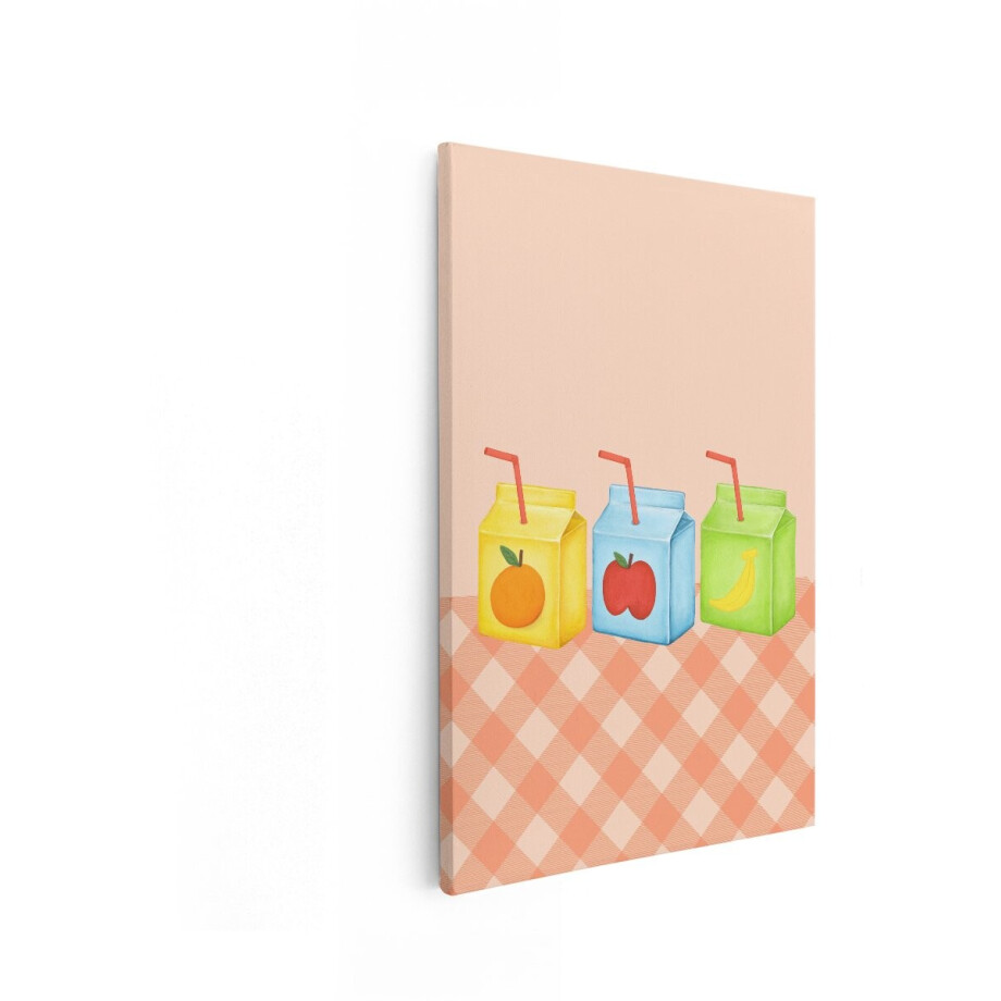 Artaza Canvas Schilderij Pakjes Sap - 80x120 cm - Wanddecoratie Kinderkamer - Muurdecoratie Fruit - Decoratie Jongenskamer - Kleurrijk Artaza Canvas Schilderij Pakjes Sap - 80x120 cm - Wanddecoratie Kinderkamer - Muurdecoratie Fruit - Decoratie Jongenskamer - Kleurrijk afbeelding 1