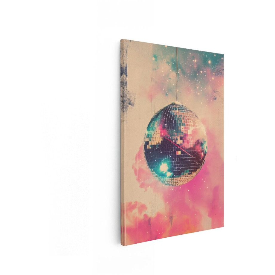Artaza Canvas Schilderij Disco Bal Reflecteert een Kleurrijke Kosmische Nevel met Sterren - 40x60 cm - Wanddecoratie Woonkamer - Schilderijen - Muurdecoratie Artaza Canvas Schilderij Disco Bal Reflecteert een Kleurrijke Kosmische Nevel met Sterren - 40x60 cm - Wanddecoratie Woonkamer - Schilderijen - Muurdecoratie afbeelding 1