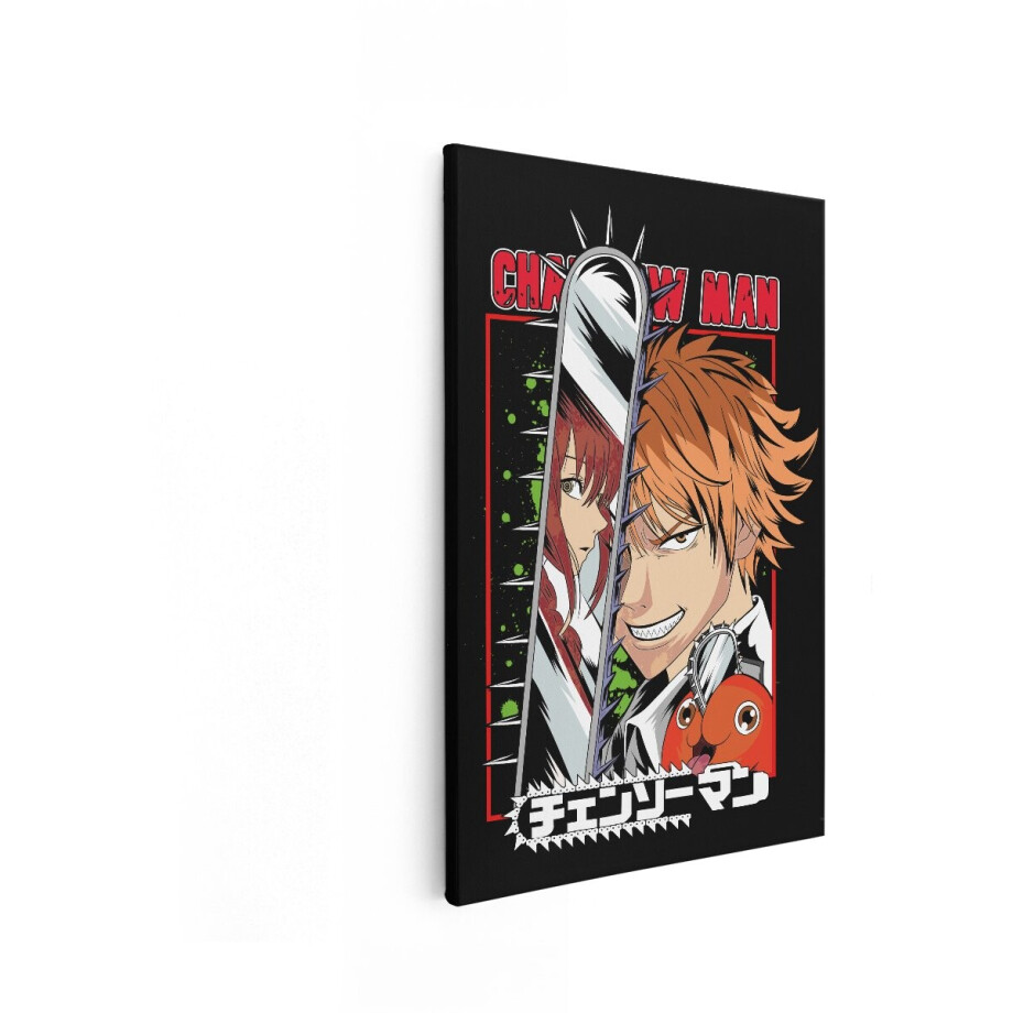 Artaza Canvas Schilderij Chainsaw Man - 80x120 cm - Wanddecoratie Anime - Muurdecoratie Denji En Makima - Schilderijen Slaapkamer Artaza Canvas Schilderij Chainsaw Man - 80x120 cm - Wanddecoratie Anime - Muurdecoratie Denji En Makima - Schilderijen Slaapkamer afbeelding 1