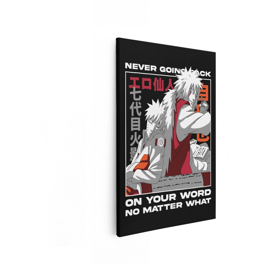 Artaza Canvas Schilderij Naruto en Jiraiya - een Iconische Anime Duo - Delen een Moment van Rust en Reflectie - 40x60 cm - Wanddecoratie Woonkamer - Schilderijen - Muurdecoratie afbeelding 1