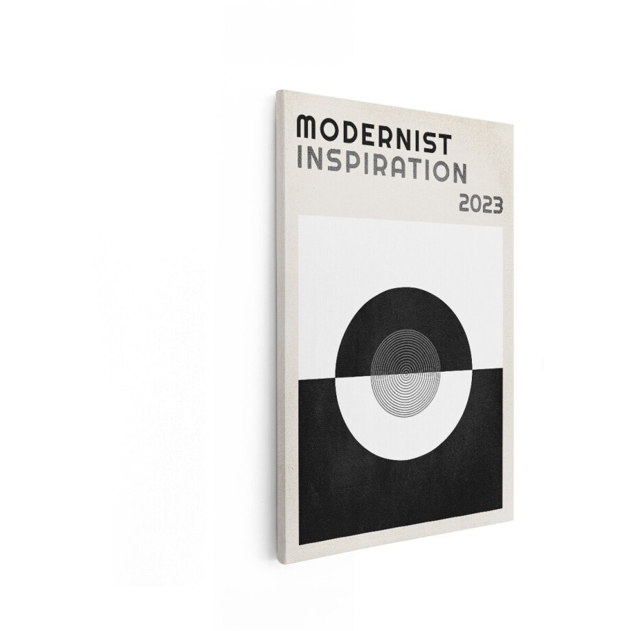 Artaza Canvas Schilderij Modernistische Inspiratie Poster met Geometrische Vormen en Tekst 2023 - 40x60 cm - Wanddecoratie Woonkamer - Schilderijen - Muurdecoratie afbeelding 1
