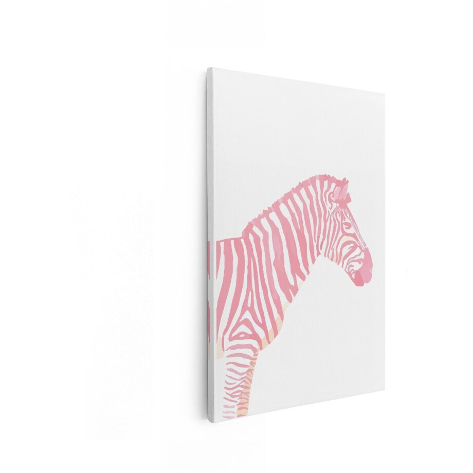 Artaza Canvas Schilderij Zebra - 40x60 cm - Wanddecoratie Kinderkamer - Muurdecoratie Babykamer Dieren - Decoratie Roze Artaza Canvas Schilderij Zebra - 40x60 cm - Wanddecoratie Kinderkamer - Muurdecoratie Babykamer Dieren - Decoratie Roze afbeelding 1