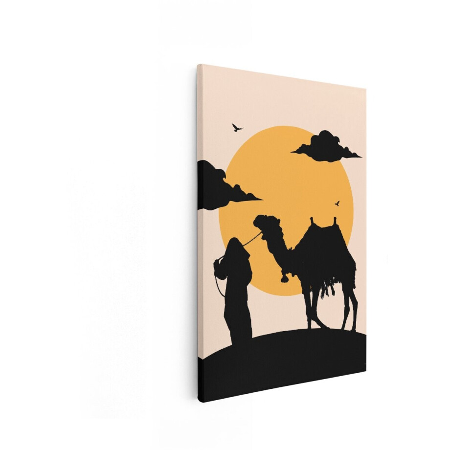 Artaza Canvas Schilderij Kameel - 60x90 cm - Wanddecoratie Zonsondergang - Muurdecoratie Woestijn Bedoeïen - Decoratie Boho Landschap Artaza Canvas Schilderij Kameel - 60x90 cm - Wanddecoratie Zonsondergang - Muurdecoratie Woestijn Bedoeïen - Decoratie Boho Landschap afbeelding 1