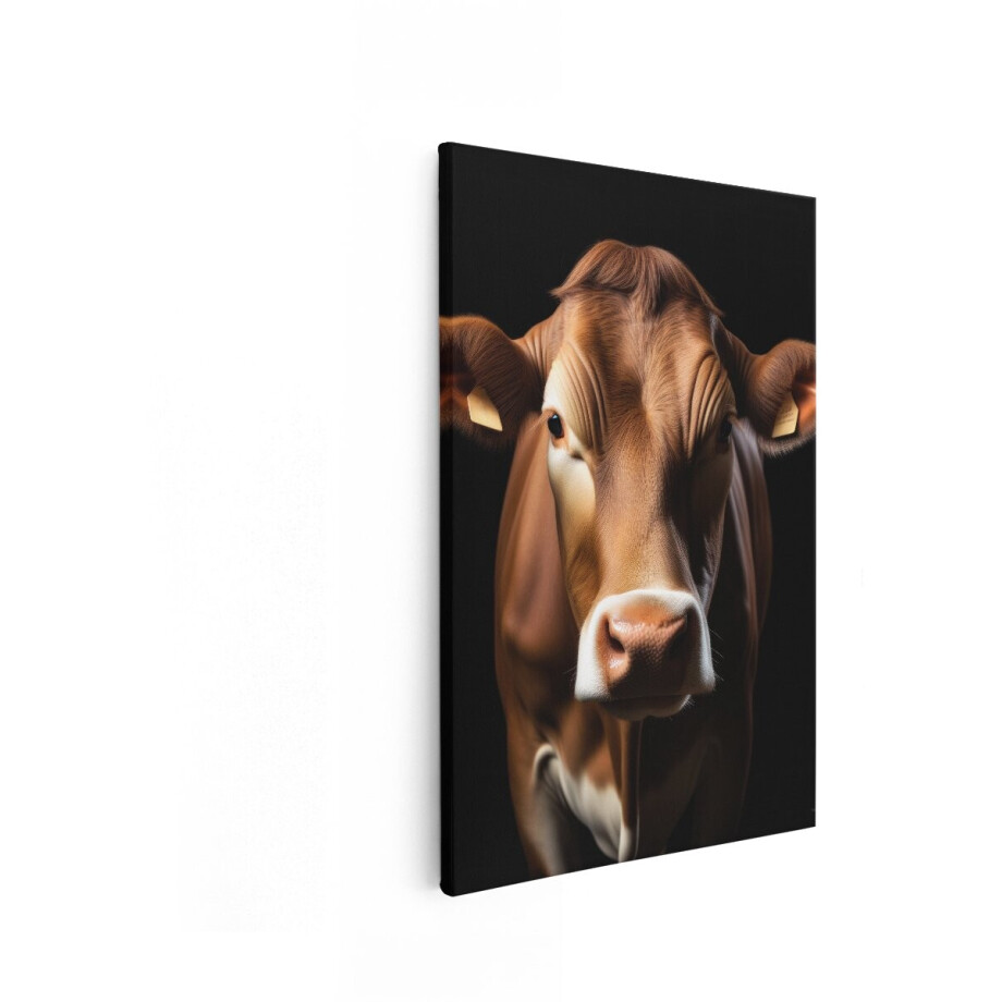 Artaza Canvas Schilderij Koeien - 20x30 cm - Wanddecoratie Dierenkop - Muurdecoratie Landelijk Portret - Kamer Accessoires Zwart Artaza Canvas Schilderij Koeien - 20x30 cm - Wanddecoratie Dierenkop - Muurdecoratie Landelijk Portret - Kamer Accessoires Zwart afbeelding 1