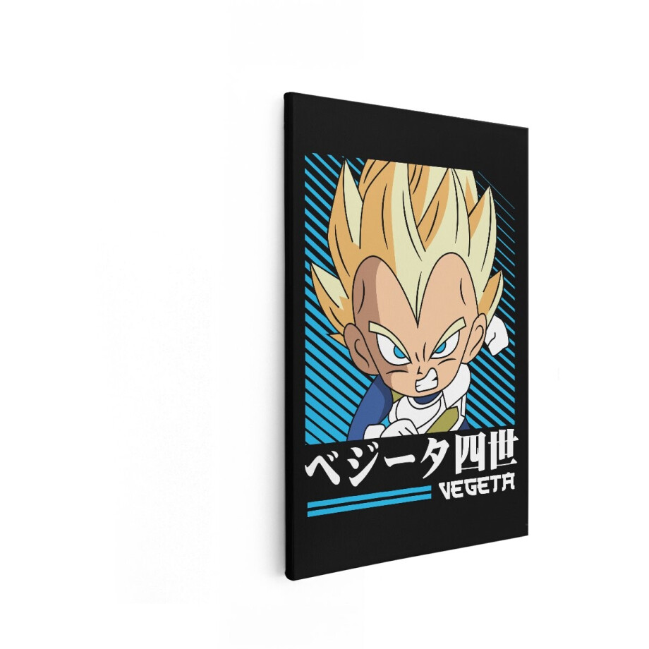 Artaza Canvas Schilderij Vegeta - 40x60 cm - Wanddecoratie Dragon Ball Z - Muurdecoratie Anime - Decoratie Jongenskamer - Schilderijen Op Canvas afbeelding 1