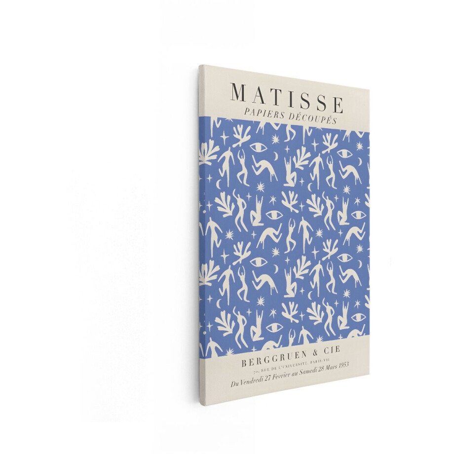 Artaza Canvas Schilderij Henri Matisse Papiers Découpés Tentoonstellingsposter met Abstracte Figuren en Vormen - 40x60 cm - Wanddecoratie Woonkamer - Schilderijen - Muurdecoratie afbeelding 1