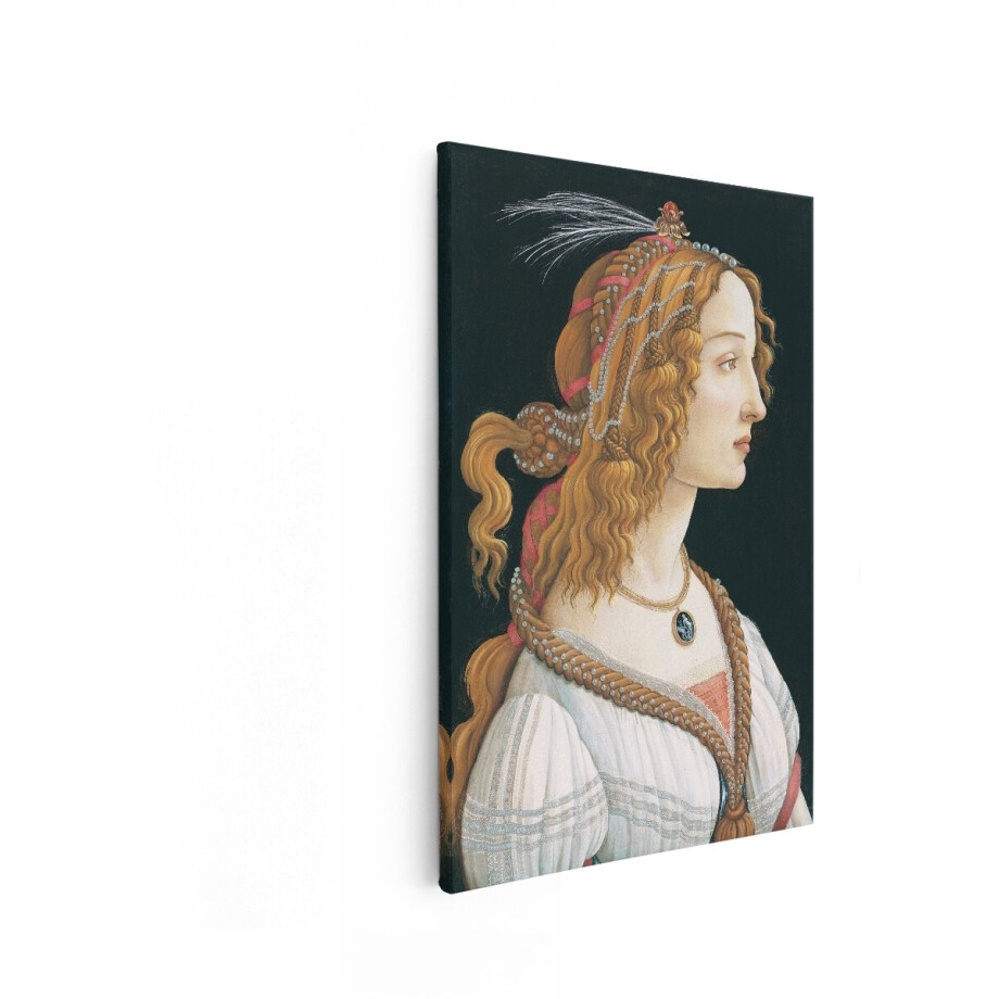 Artaza Canvas Schilderij Botticelli - 40x60 cm - Wanddecoratie Oude Meesters - Muurdecoratie Vrouw Portret - Decoratie Renaissance Artaza Canvas Schilderij Botticelli - 40x60 cm - Wanddecoratie Oude Meesters - Muurdecoratie Vrouw Portret - Decoratie Renaissance afbeelding 1